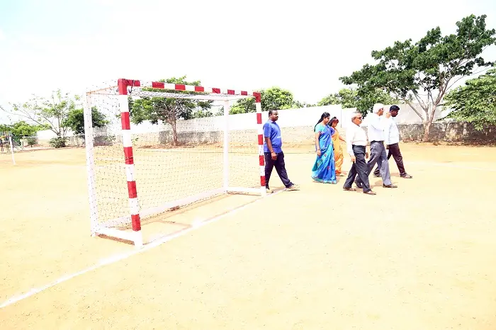 Handball goal on the school playground